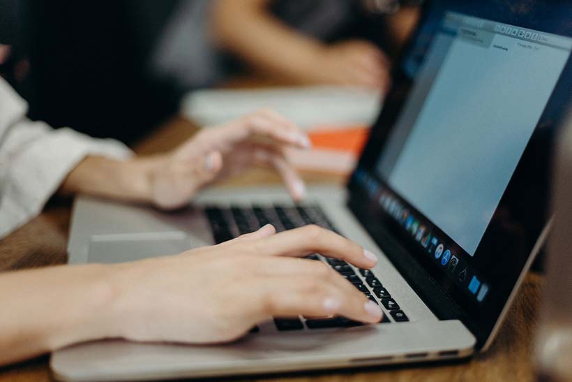 Woman with laptop